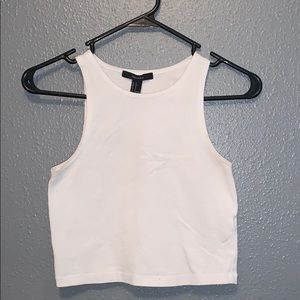White Sleeveless crop top